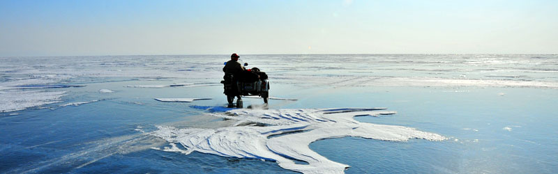 frozen lake baikal, Siberia, Russia